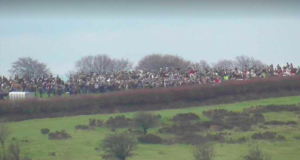 A huge field at the Devon and Somerset Stag Hound closing meet 2023.